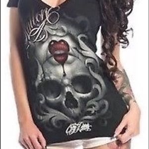 2015 “KISS KISS” Tribute Sullen Angels Retired Limited Edition Tattoo NWT Tee